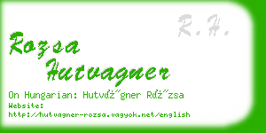 rozsa hutvagner business card